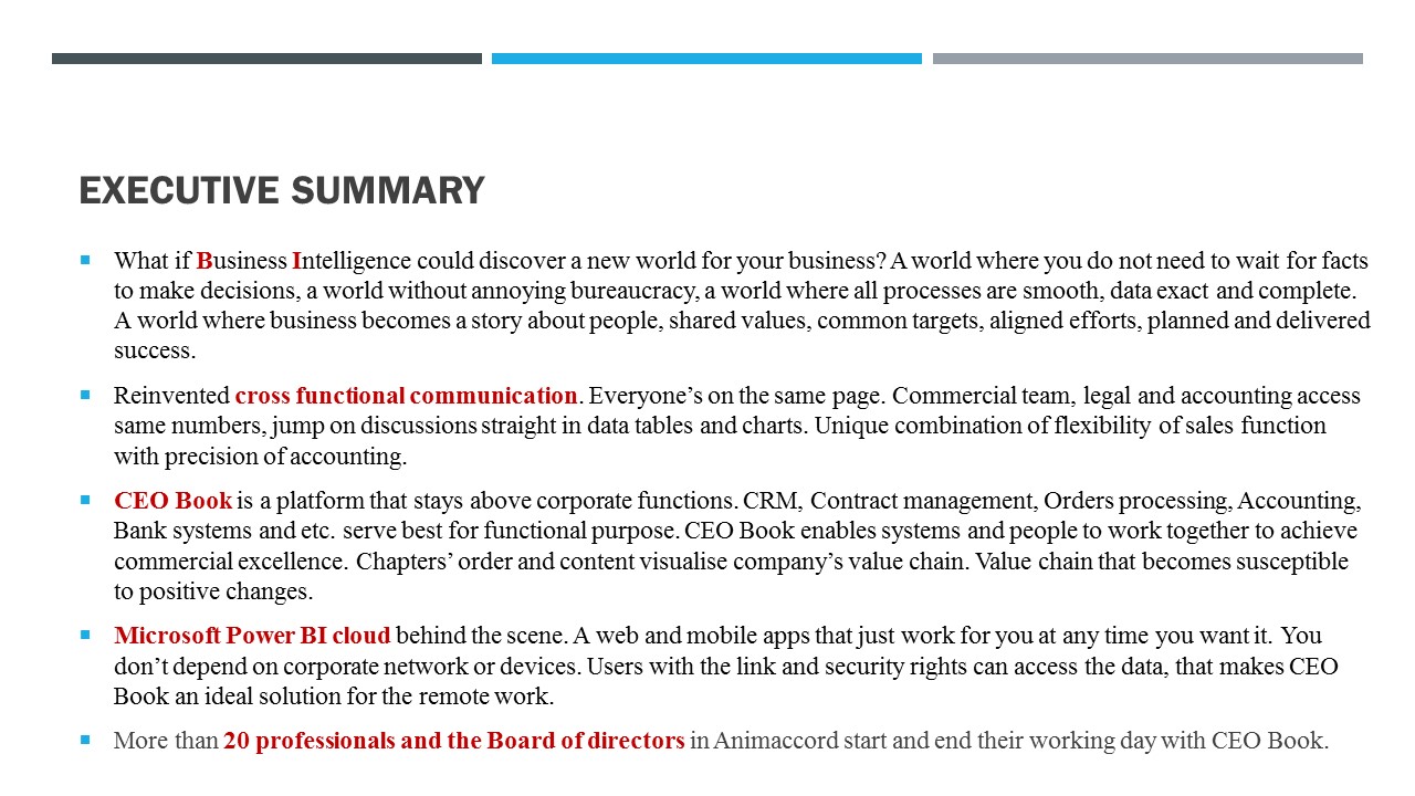 CEO BOOK - Every day is a live story of your business