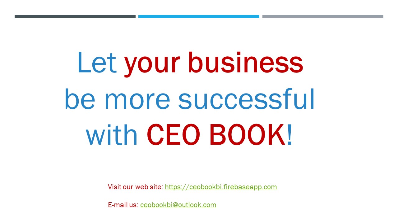 CEO BOOK - Every day is a live story of your business
